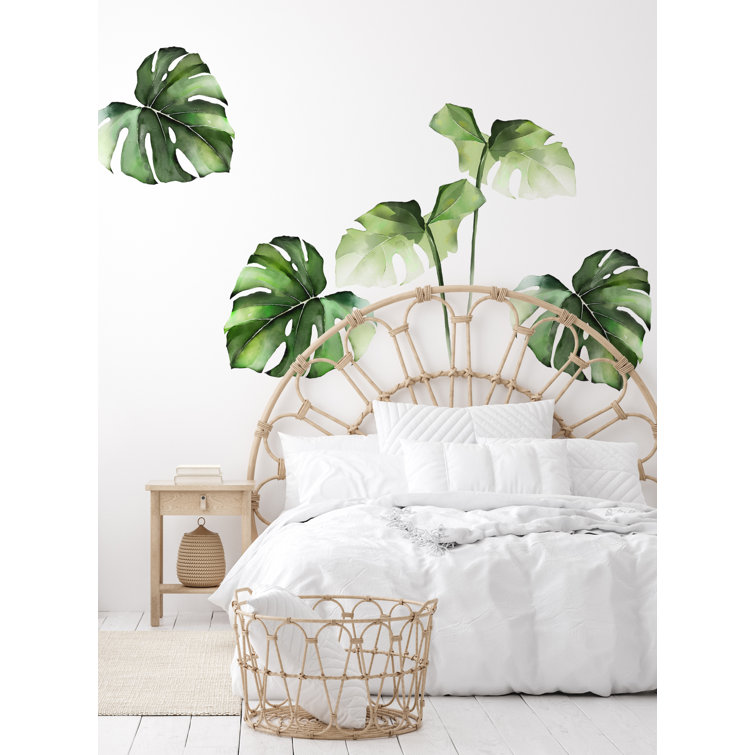 Bayou Breeze Monstera Tropical Jungle Leaves Wall Decal Wayfair